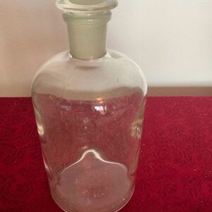 Vintage Pyrex Large Apothecary Bottle/ glass stopper